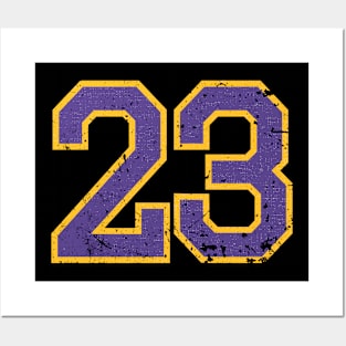 23 Cool Distressed Lebron James Jersey Number BASKETBALL-7 Posters and Art